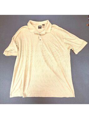 Ping Golf Shirt Men's XX-Large Yellow Hidden Striped Mercerized Cotton Polo EUC